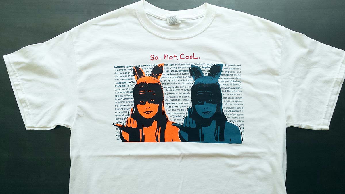 LOOSIES Nightmare 'So.Not.Cool.' t-shirt (Orange & Blue)