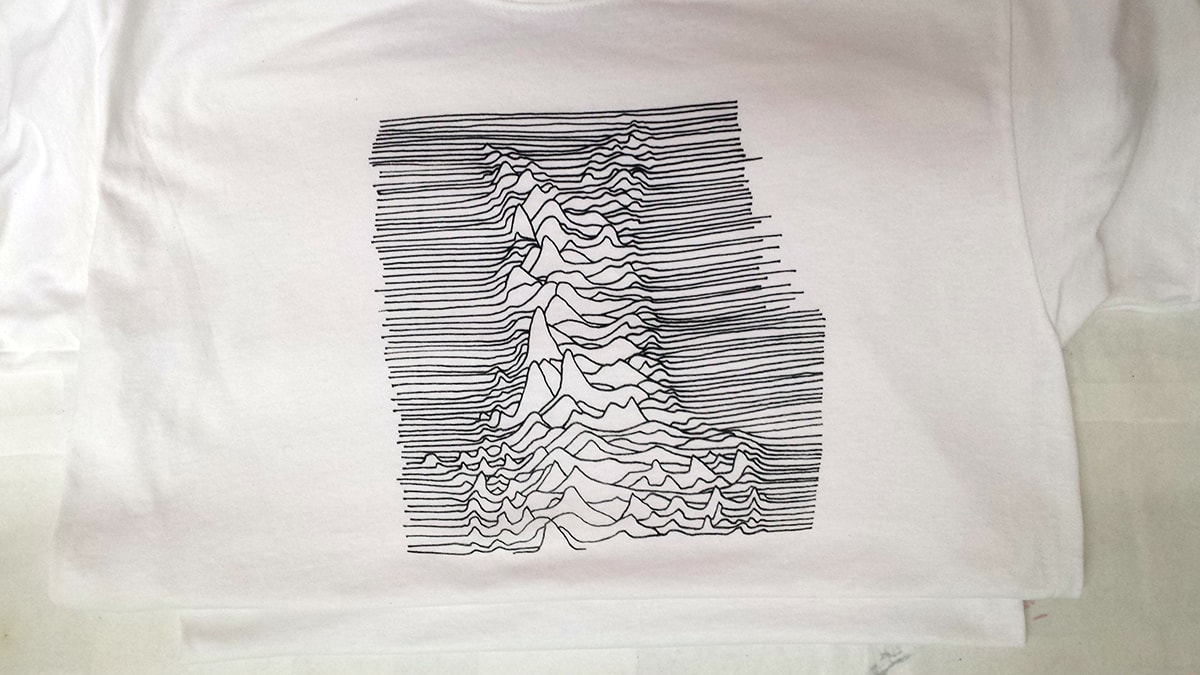 LOOSIES Nightmare 'Unknown Pleasures' t-shirt (White)