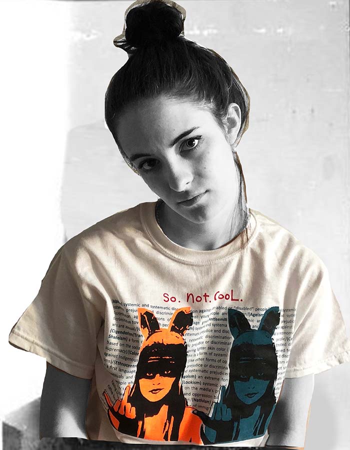 LOOSIES Nightmare 'So.Not.Cool.' t-shirt (Orange & Blue)