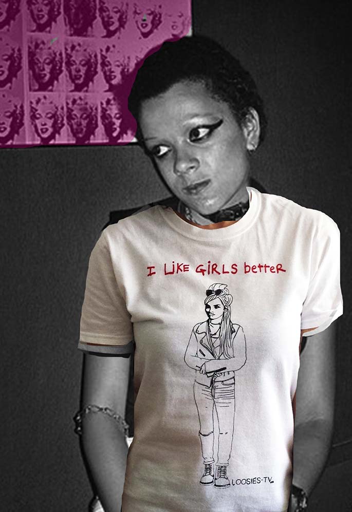 LOOSIES 'I Like Girls Better' t-shirt (Sorrow)
